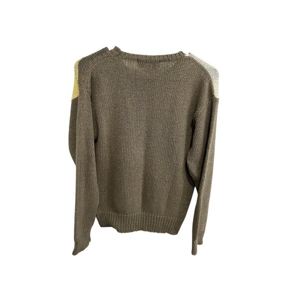 Odyssey Colorblock Crewneck Pullover Sweater Multicolor Sz Large Cozy Grannycore - Picture 2 of 9